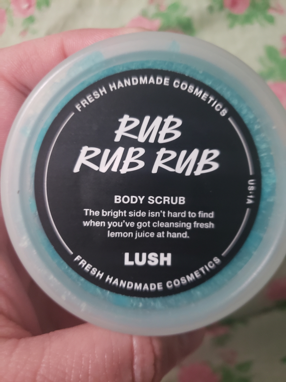 Lush Rub Rub Rub Body Scrub - Aqua Teal Sakura
